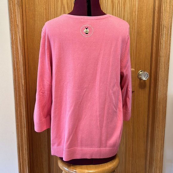CJ banks pink bumble bee sweater. Size X - Picture 2 of 4